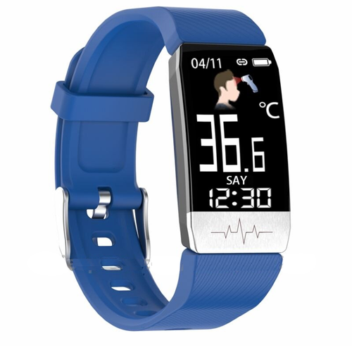 Smartwatch Termometro saturimetro pulsazioni cardio pressione contapassi  BLU | eBay