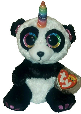 Ty Beanie Boos PARIS the Panda Bear w/ Horn 6