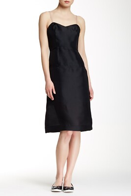 #ad #ad Marc Jacobs Womens Sheer Layer Sleeveless Silk Midi Cocktail Dress Black Size 6 $69.99