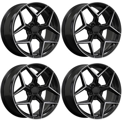 Set of 4 19in Black Alloy Wheel Rims for Buick Envista, RF9W7J8 5x114.3 5Lug