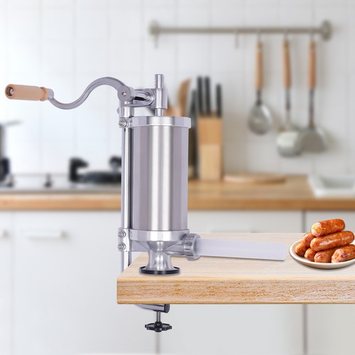 Manual Sausage Stuffer Vertical Stainless Steel Meat Press Filler Maker