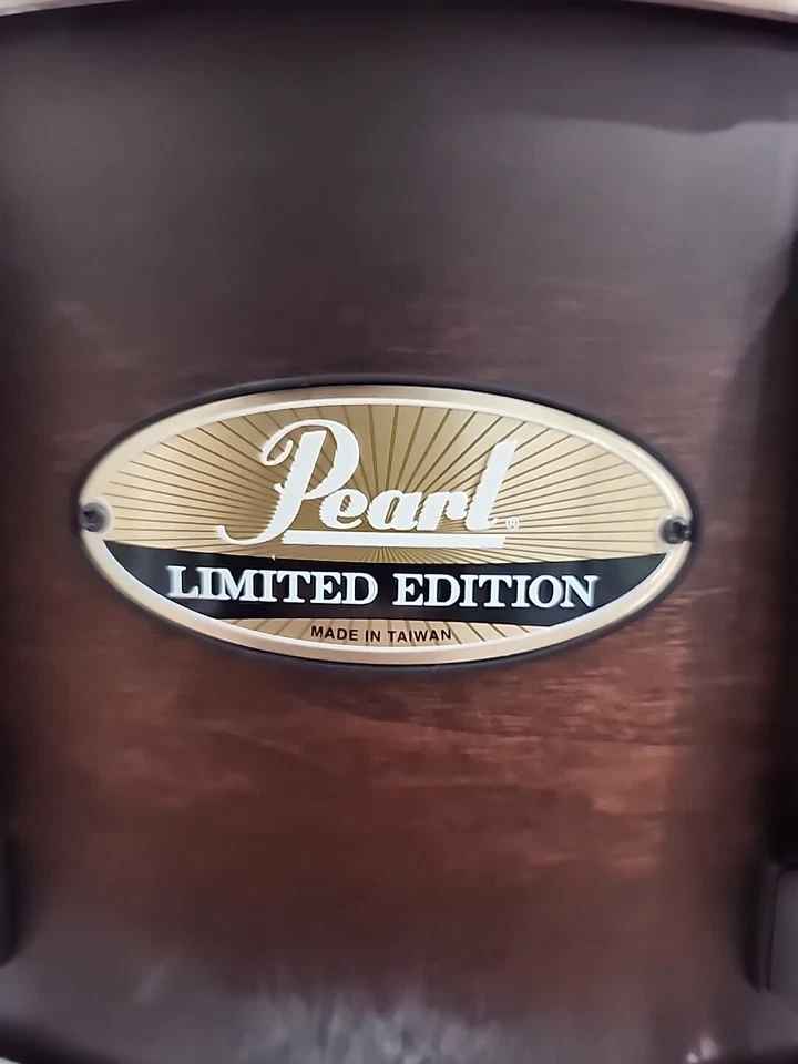 PEARL LIMITED EDITION POPLAR / FIBERGLASS SNARE 15" x 6.5" SATIN BROWN BURST NEW - Image 2 of 4