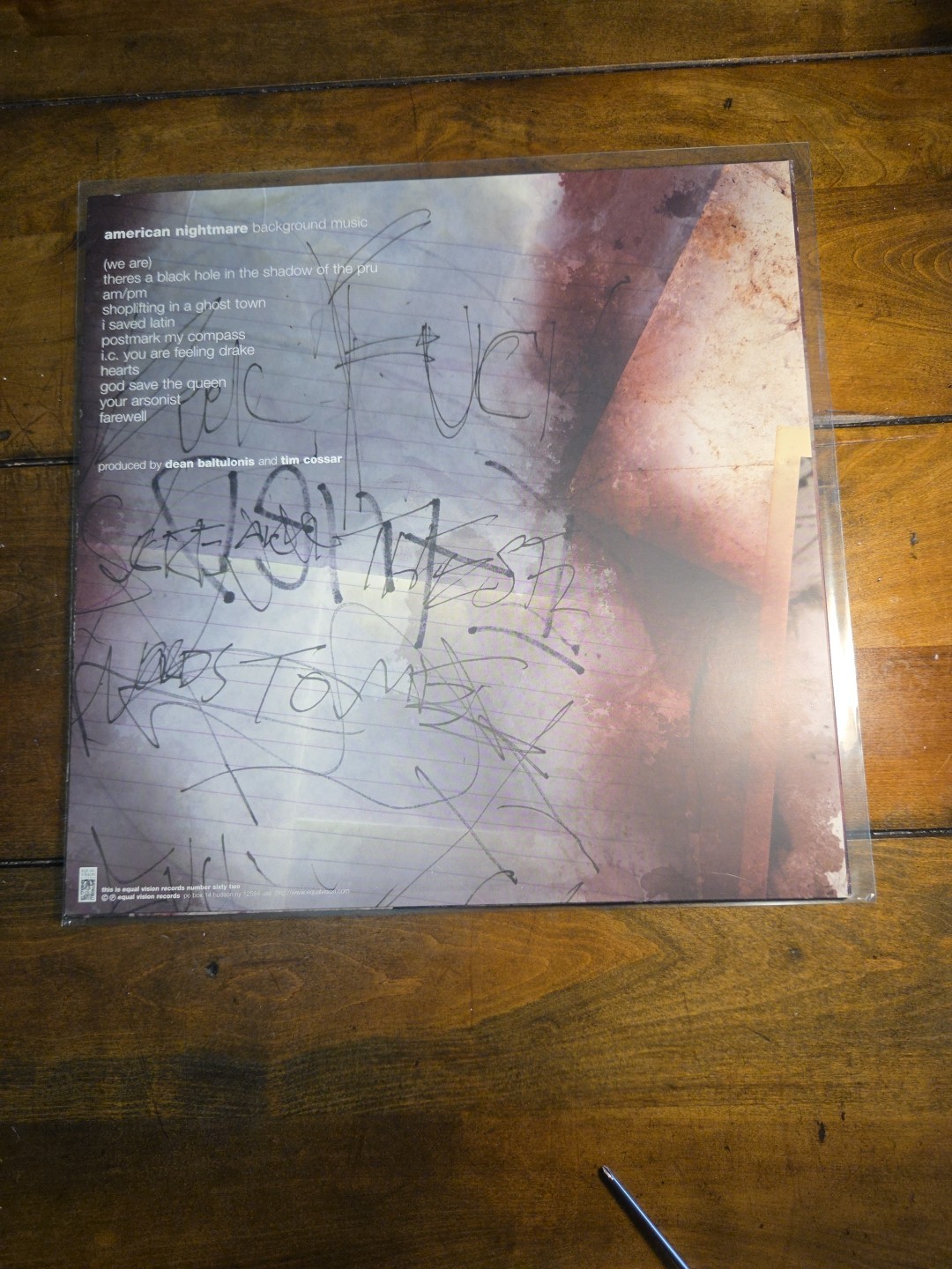 Original 2001 American Nightmare Background Music Clear Vinyl LP Equal Vision image 3