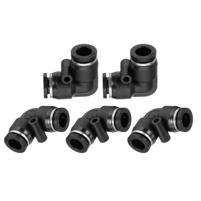5 Stück Push-in Fitting für Männer 5/16 Zoll Schwarz