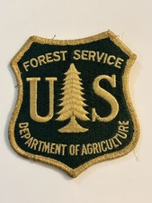VINTAGE DEPT of AGRICULTURE 3”Forest Service Ranger Forestry Forest Fire Patch