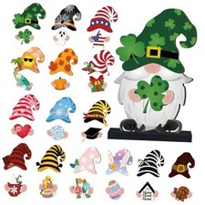 Pcs Interchangeable Wooden Gnome Decor Valentines St. Patrick's Day 32 Fresh