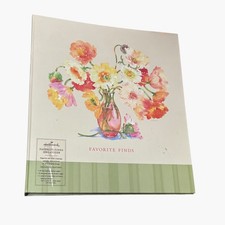 Hallmark Favorite Finds Organizer Photo Album Binder Floral Green Stripe Vintage