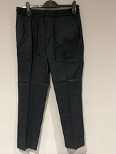 Topman Men's Stretch Skinny Trousers Tartan Effect, Elastic Waist Size W30 L30