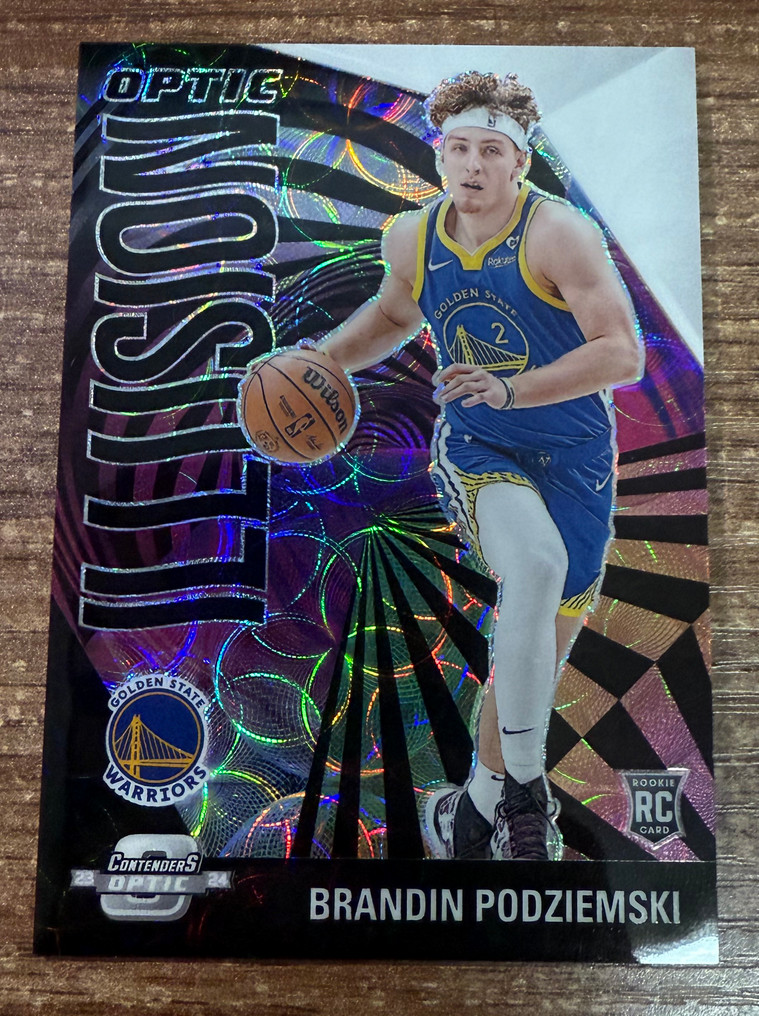 Brandin Podziemski 2023-24 Panini Contenders Optic 10/25 Choice Illusion RC #25