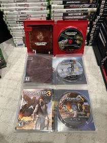 Uncharted 1 + 2 + 3 (Sony Playstation 3, PS3) Complete CIB Tested Lot