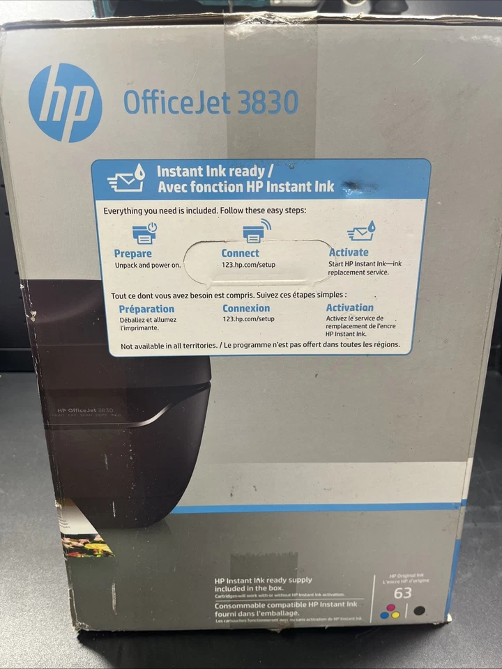 HP OfficeJet 3830  Wireless All-In-One Inkjet Printer NEW - Image 2 of 4