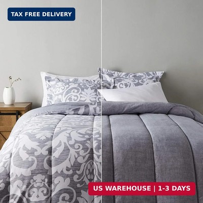 Amazon Basics King Size Ultra-Soft Lightweight Microfiber Reversible 3-Piece Bed