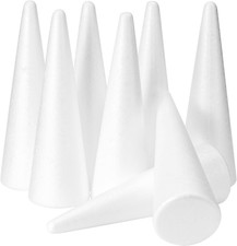 8 Pack 3.77X11.6In Craft Foam Cones for DIY Project
