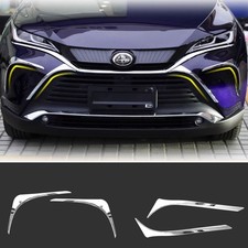 For 2021-2024 Toyota Venza ABS Chrome Front Grille Fog Lamp Eyebrow Cover Trim L