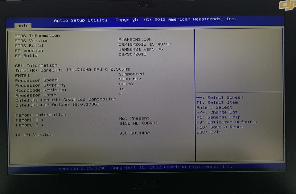 Portátil para juegos MSI GS60 2QE Intel i7-4710HQ 8 GB Ram 128 GB GTX 970M SIN SISTEMA OPERATIVO (FL) Foto 2 de 4