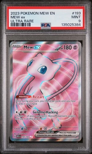 2023 POKEMON MEW EN-151 ULTRA RARE #193 MEW EX PSA 9