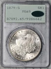 1879-S Morgan Dollar PCGS MS65 CAC Old Rattler Holder! #FPB