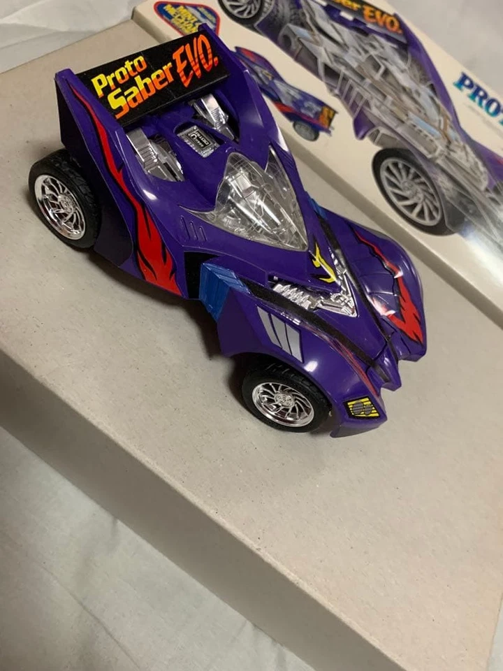 Tamiya Proto Saber EVO RC Car Painted Purple Transparent Body Metal Wheels - Image 3 of 3