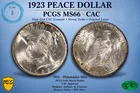 1923 Peace Dollar PCGS MS66 w/CAC - Booming Luster and Satin Eye Appeal!