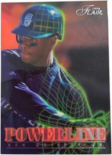 1996 Flair Ken Griffey Jr. Powerline #4 of 10 Insert Baseball Card Mariners