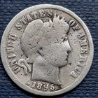 1895 P Barber Dime 10c Circulated Details #94614