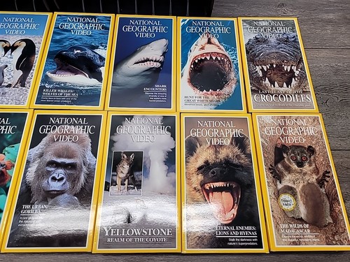 Lot Of 16 National Geographic VHS Box Set Tapes in Holders - Picture 5 of 6