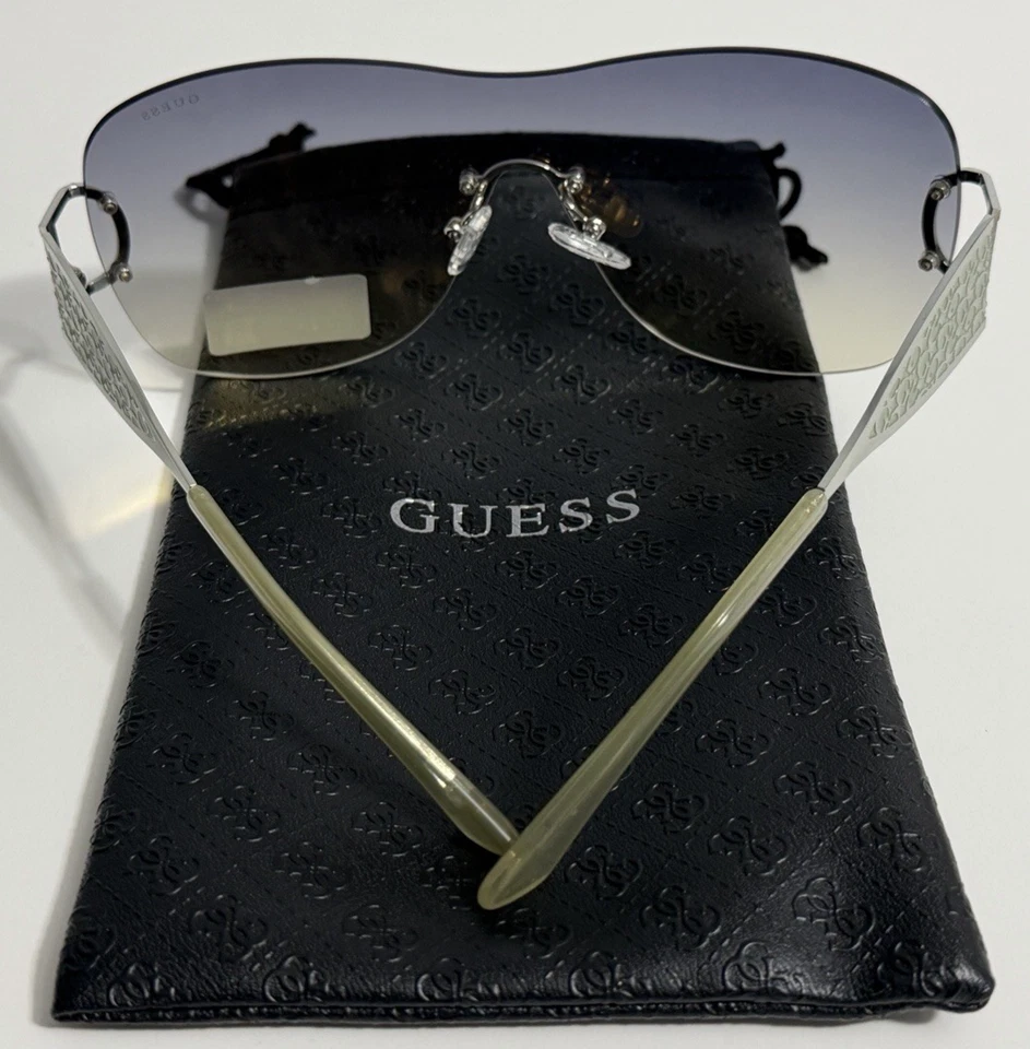 Gafas de sol Guess con escudo sin montura verde gris degradado GO00038 10P nuevas Foto 4 de 4