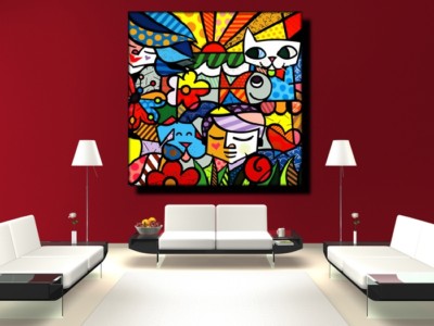 LEINWAND BILD ER XXL POP ART FRANKFURT SKYLINE CITY ABSTRAKT BUNT