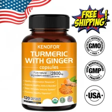 Turmeric - Glucosamine Sulfate with Bioperine 2800 mg- 30 To 120 Capsules