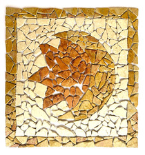 STELLA E LUNA - Rosone mosaico per pavimentri interni o esterni 51X54HX1 cm