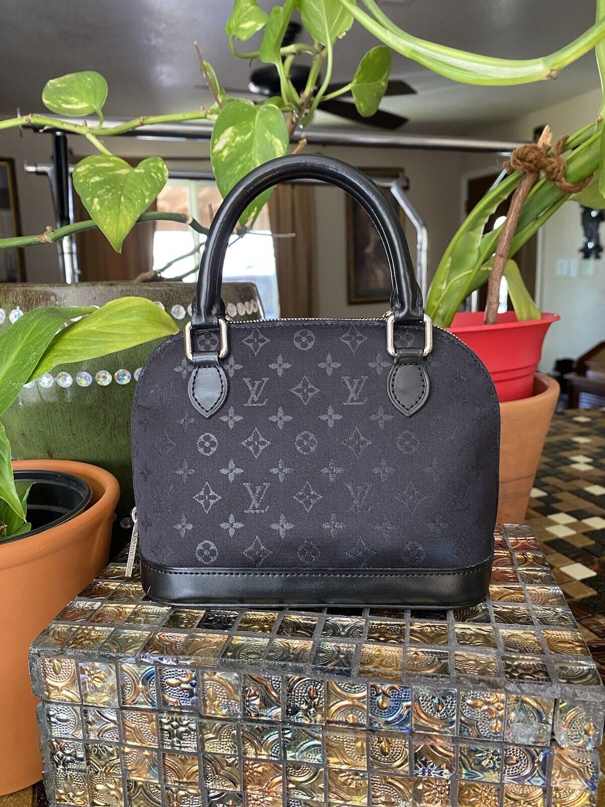 Sold at Auction: Louis Vuitton, Louis Vuitton Mini Monogram Satin