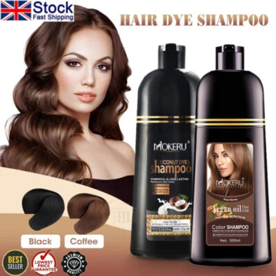 Mokeru Instant Hair Colour Dye Shampoo Natural Plants Essence Coloring Permanent