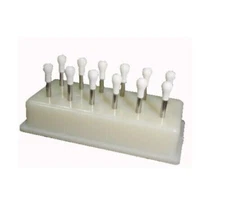 Cone Round Mounted Stone Dental Polishing FG  Abrasion Point White/Green 12/Pack