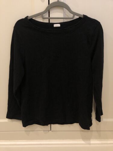 Toast Garment Dyed Boat Neck Tee | Carbon Black Size M - Photo 1/6