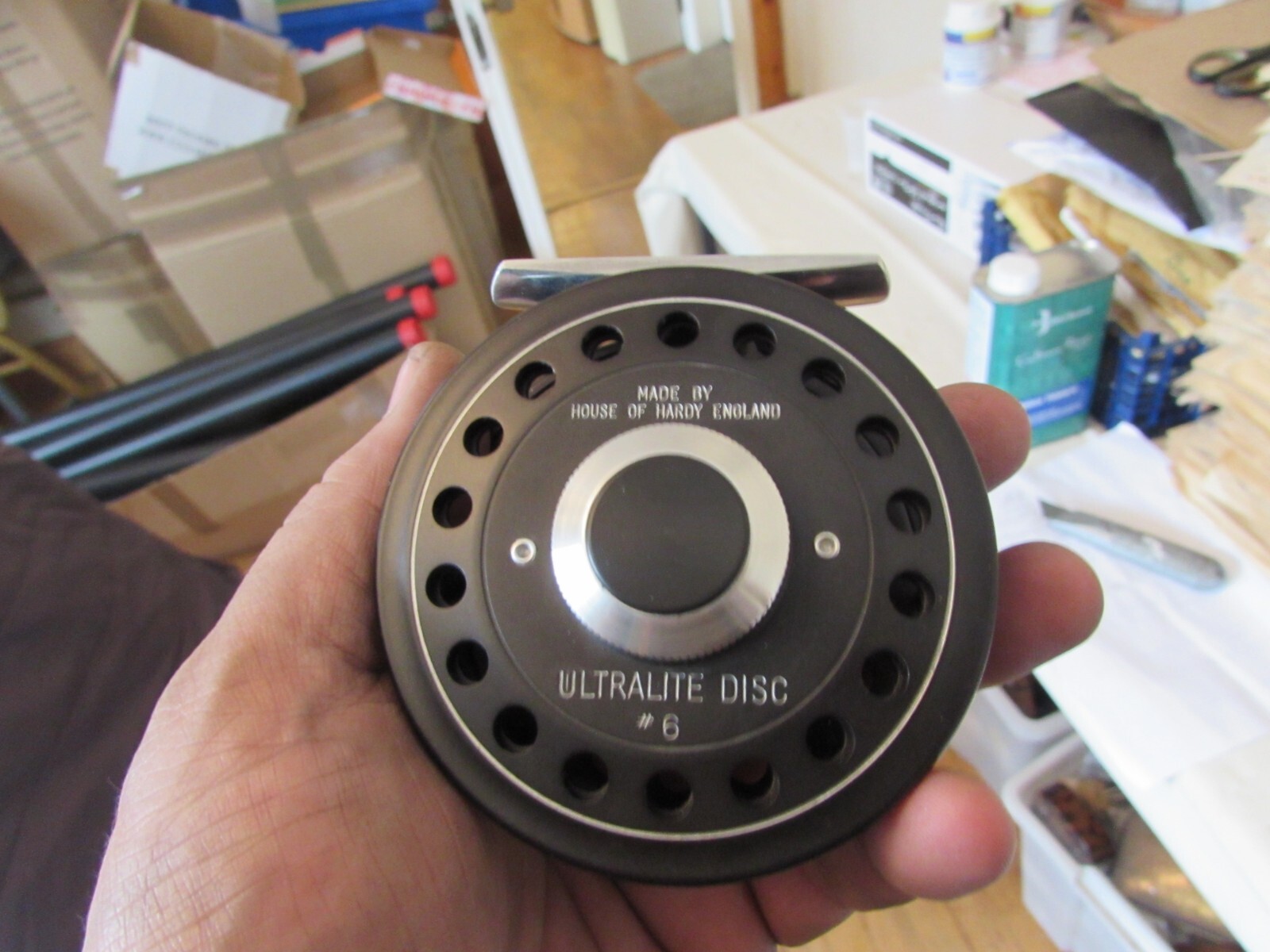 A1 unused Hardy Alnwick ultralite disc 6 trout fly fishing reel 3.25" + pouch