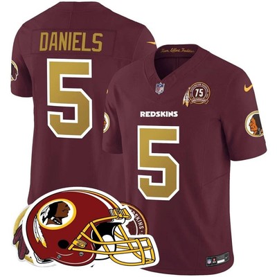 Jayden Daniels 75th Patch Throwback All Colors Stitched Jersey (Men Sizes)