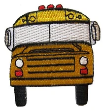 #3875 1 7/8" School Bus Embroidery Iron On Applique patch