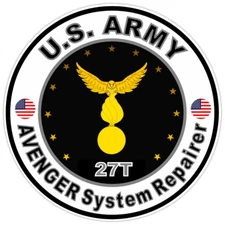 United States Army Avenger System Repairer Bumper Sticker Military Decal 5"