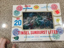 Vintage NOMA Deluxe Tinsel Sunburst Lights - Working Christmas Lites Japan