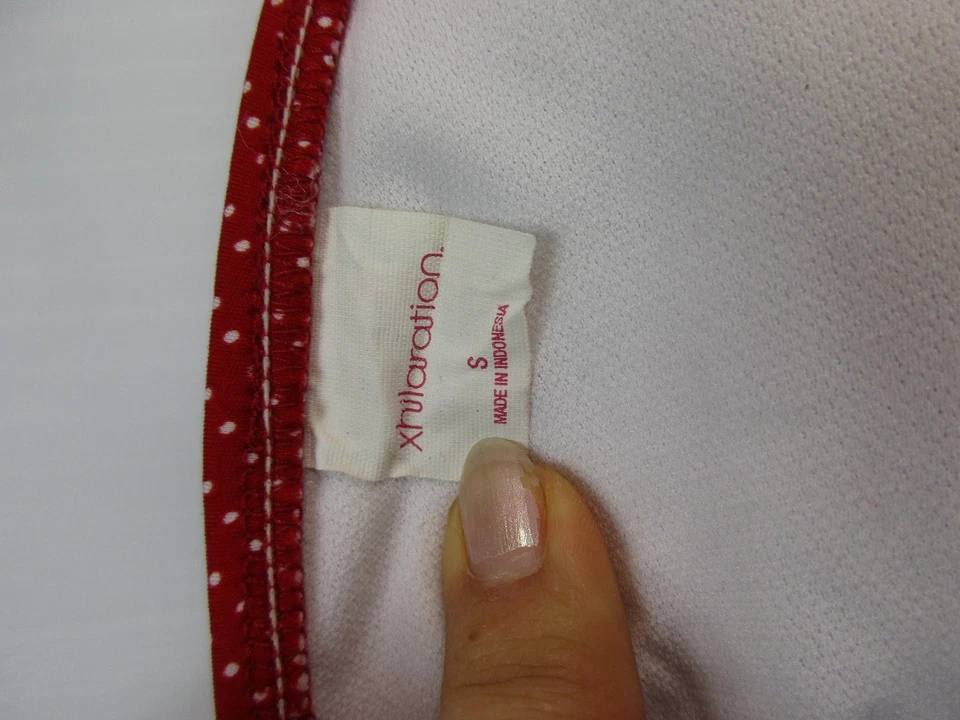 *HILARACIÓN* TOP DE NATACIÓN MUJER TALLA S ROJO CON LUNARES Foto 3 de 3