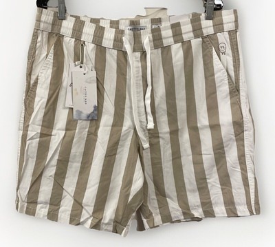 Cactus Man Ricky Singh NWT Men s Size Large EW Striped Flat Front Chino Shorts 
