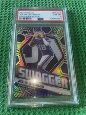 2021 PANINI MOSAIC SWAGGER SWAG6 JUSTIN JEFFERSON SILVER PSA 8 Vikings Griddy