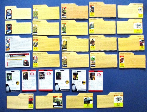 G.I. Joe Cobra File Cards Lot 33