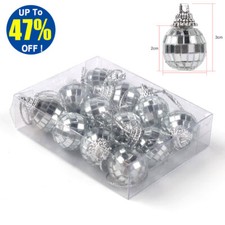 12x Mini Disco Mirror Balls Glitter Lighting Rotating Glass Ball Party Bar Decor