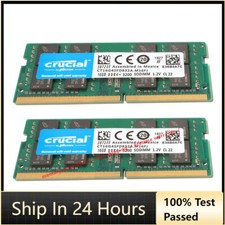 CRUCIAL DDR4 16GB 2x 3200 PC4-25600 Laptop SODIMM Non-ECC 260-Pin Memory RAM