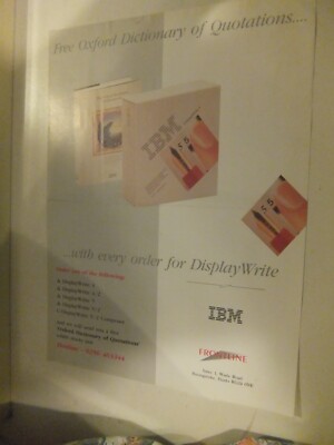 IBM Display Write Leaflet - Vintage/Retro Computing