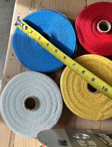 Vintage Corsage XMAS GIFT CRAFT Ribbon Spools Lot of 8 Laced Edge Decorette 3M - Picture 8 of 10