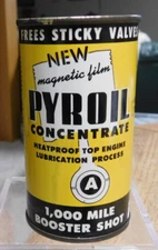 New Old Stock Yellow Pyroil A Concentrate 5.75.oz. Advertising.  BUY IT NOW.