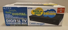 Apex DT250 Digital TV Converter Box With Analog Pass Through - New & Sealed