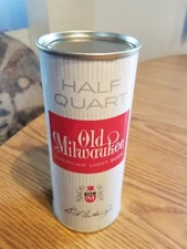 (VTG) 1962 old milwaukee beer 16oz flat top quart can empty rare 